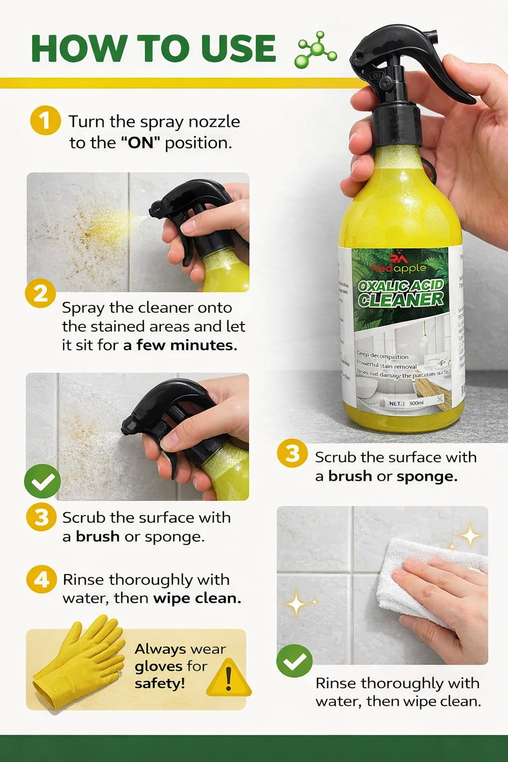Powerful Oxalic Acid Cleaner bottle (Buy 1 Get 1 Free)